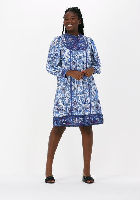 mode De kerk Zie insecten Blauwe ANTIK BATIK Mini jurk SALMA DRESS | Omoda