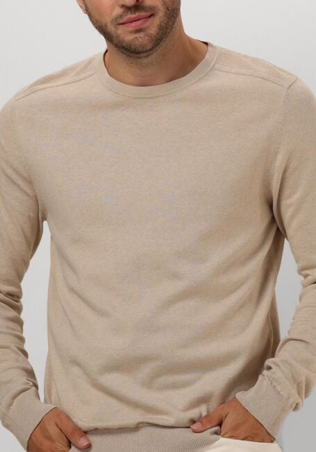 Beige SELECTED HOMME Trui SLHBERG CREW NECK NOOS - large