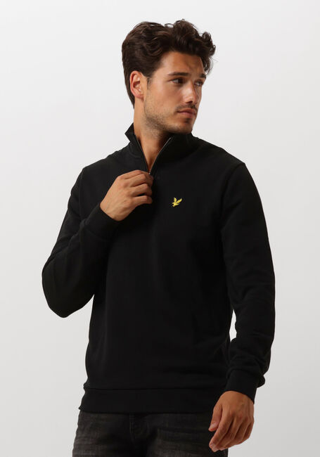 Zwarte LYLE & SCOTT Sweater LOOPBACK QUARTER ZIP SWEAT - large