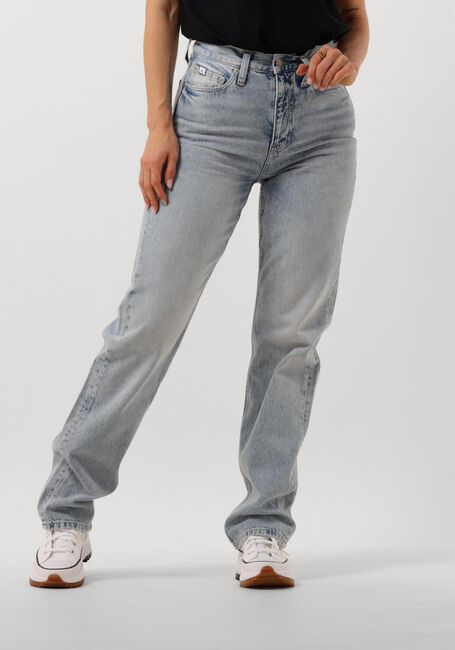 Lichtblauwe CALVIN KLEIN Straight leg jeans HIGH RISE STRAIGHT - large