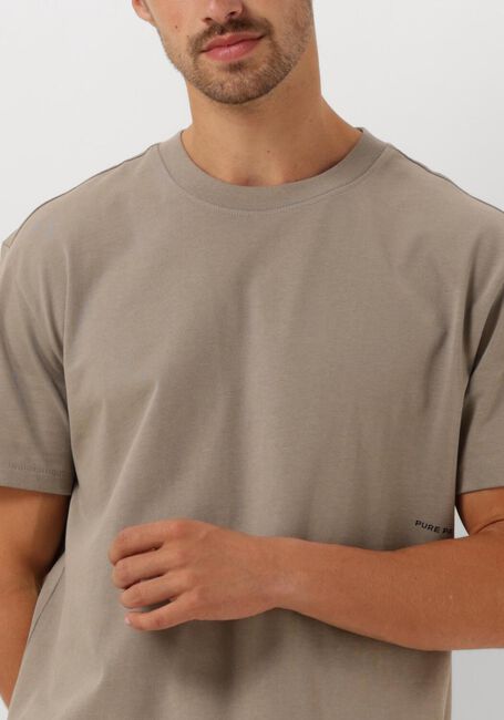 Taupe PURE PATH T-shirt LOOSE FIT T-SHIRTS CREWNECK SS106 - large