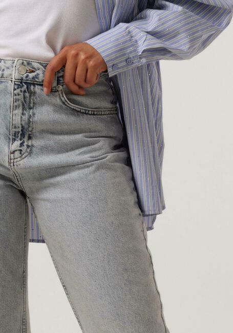 Blauwe NEO NOIR Wide jeans SIMONA D PANTS - large
