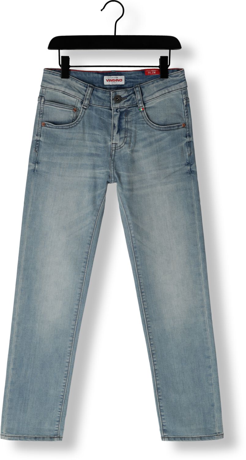 VINGINO slim fit jeans Diego old vintage Blauw Jongens Denim Effen 170