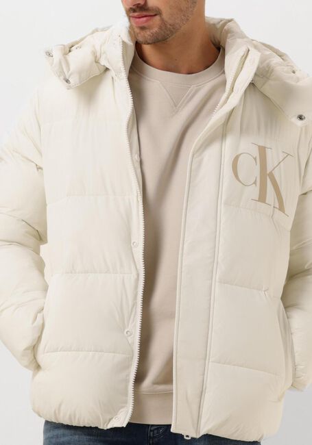 Witte CALVIN KLEIN Gewatteerde jas ESSENTIALS NON DOWN JACKET - large