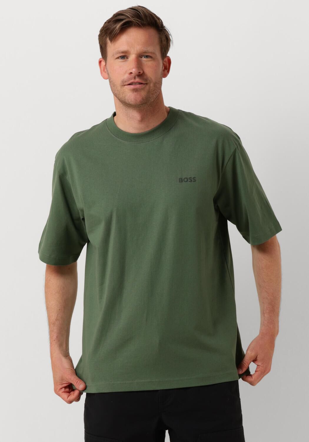 BOSS Heren Polo's & T-shirts Terelax Groen