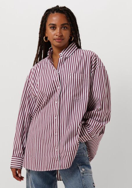 Rode TOMMY JEANS Blouse TJW OVS PINSTRIPE SH - large