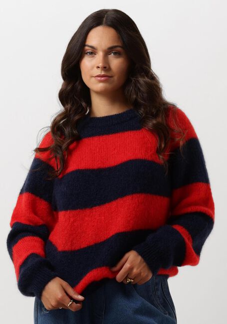 Rode BY-BAR Trui SIAN STRIPE PULLOVER - large