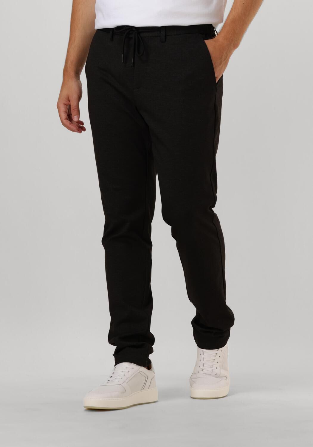 DSTREZZED Heren Broeken The Lancaster Tapered Jogger Pattern Sweat Zwart