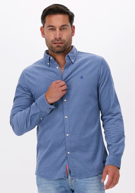 Blauwe SCOTCH & Casual overhemd SLIM-FIT FINE SHIRT Omoda