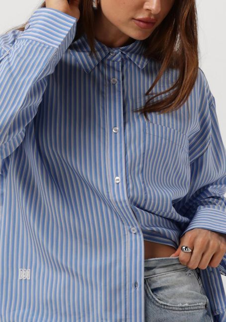 Blauwe MODSTRÖM Blouse KADIRMD STRIPE SHIRT - large