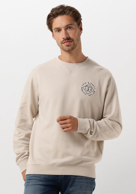 Beige LYLE & SCOTT Sweater STAMP CREW NECK SWEATSHIRT - large