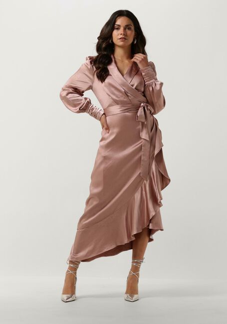 Roze NOTRE-V Midi jurk NV-DORISSA SATIN DRESS - large