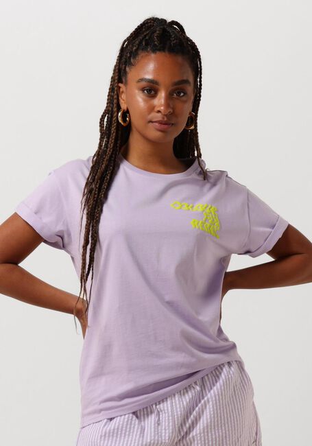 Lila COLOURFUL REBEL T-shirt LOGO WAVE BOXY TEE - large