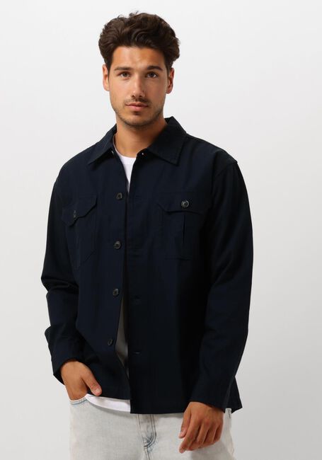 Donkerblauwe SELECTED HOMME Overshirt SLH-CANVAS WORKWEAR OVERSHIRT LS - large