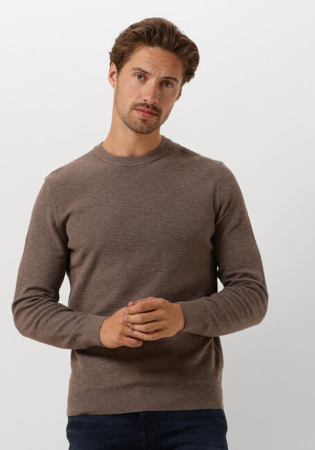 Taupe PROFUOMO Trui PULLOVER CREW NECK - large