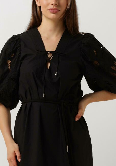 Zwarte SCARLETT POPPIES Midi jurk ISTANBUL - large