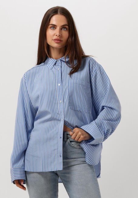 Blauwe MODSTRÖM Blouse KADIRMD STRIPE SHIRT - large