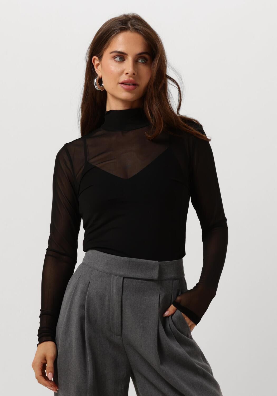 CC HEART Dames Tops & T-shirts Eve Mesh Turtleneck Zwart