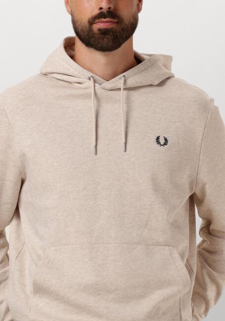 Gebroken wit FRED PERRY Sweater TIPPED HOODED SWEATSHIRT - large