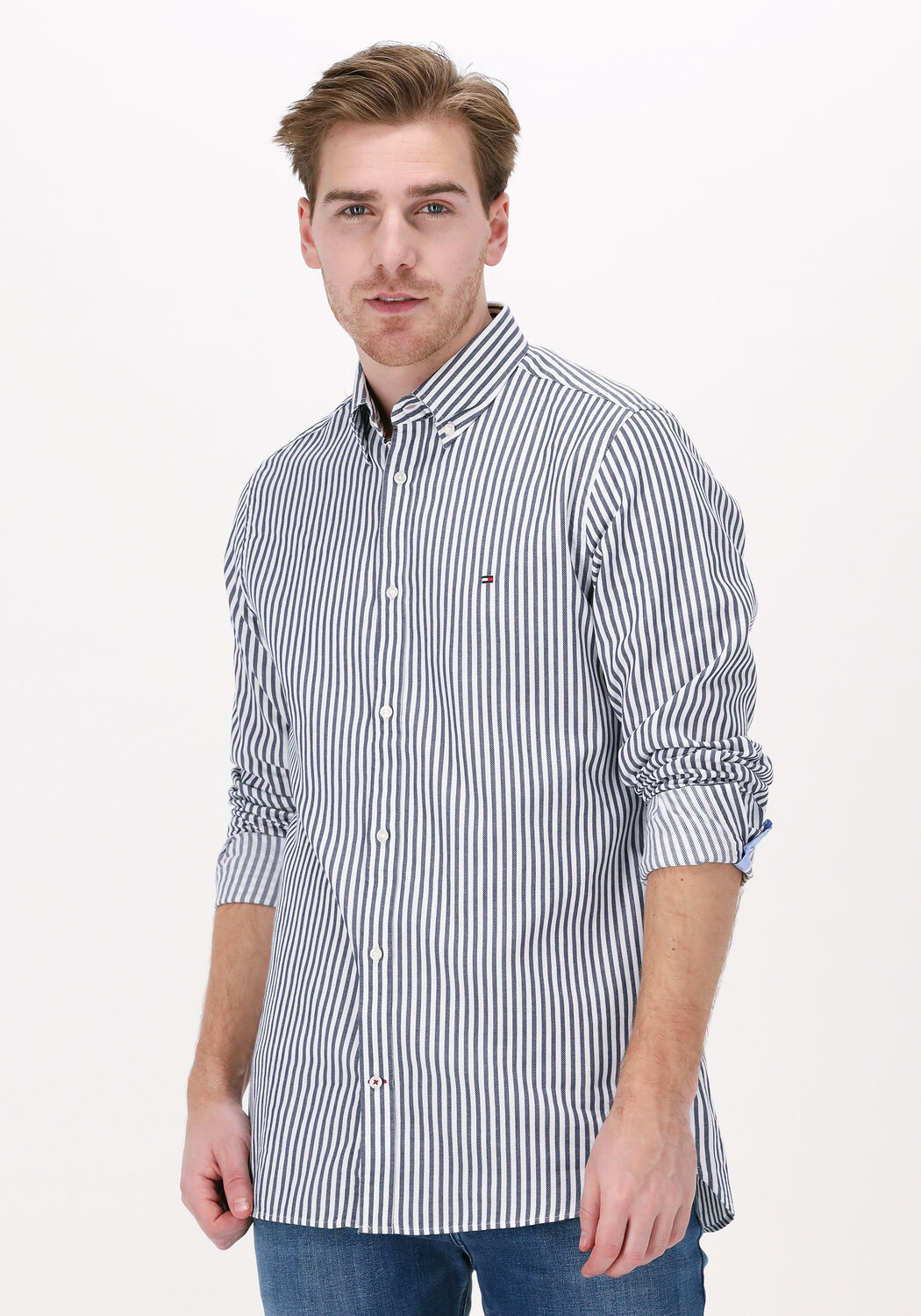 tommy hilfiger two tone shirt