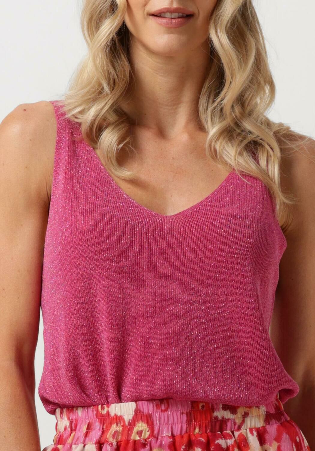 YDENCE Dames Tops & T-shirts Knitted Top Lux Fuchsia