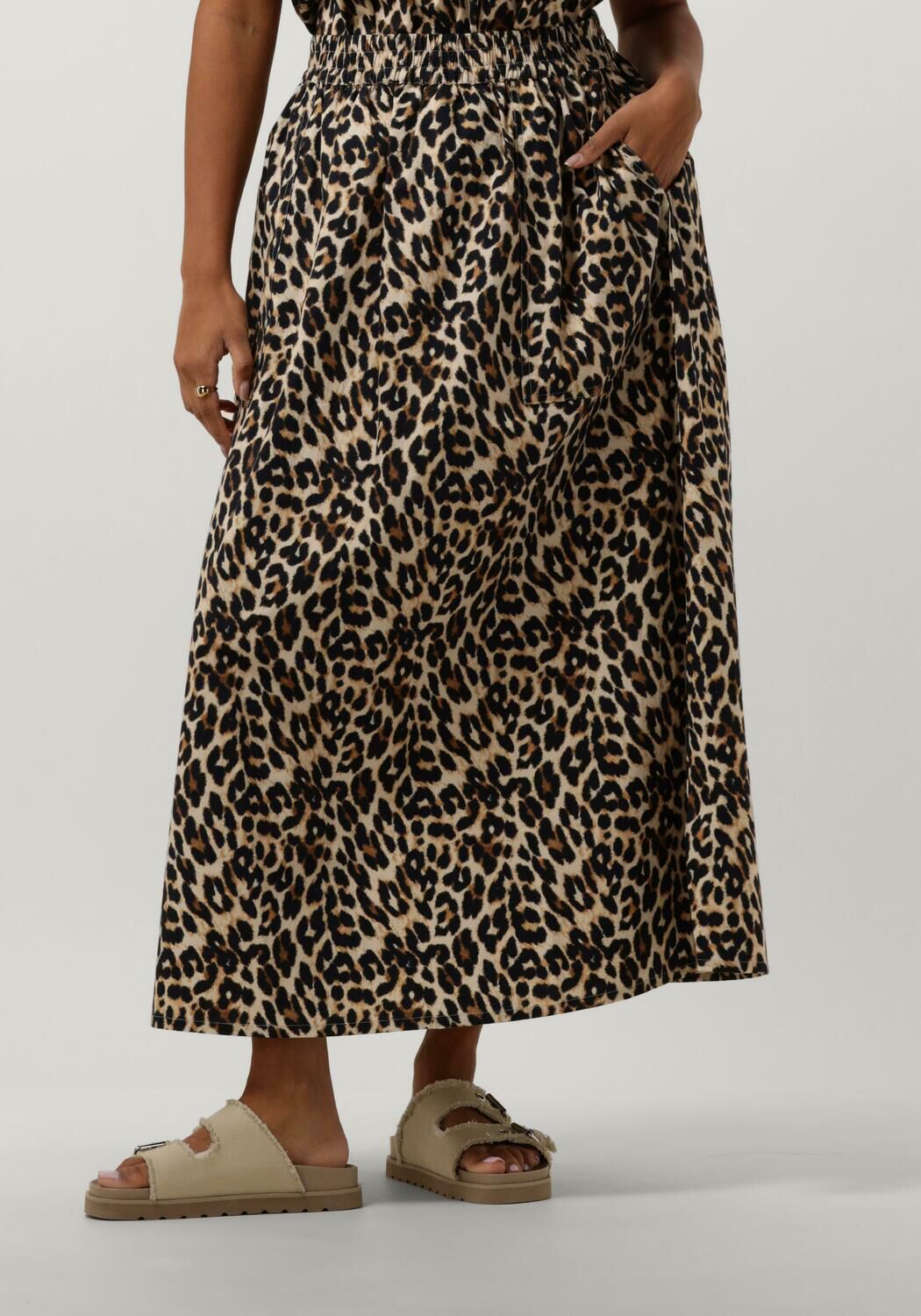 Lollys Laundry Leopard Print Maxi Skirt Multicolor Dames