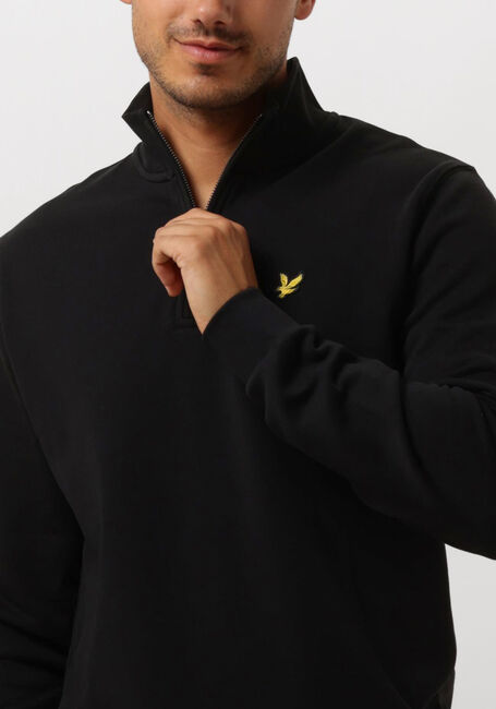 Zwarte LYLE & SCOTT Sweater LOOPBACK QUARTER ZIP SWEAT - large