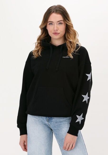 Maak plaats Authenticatie Tijdens ~ Zwarte COLOURFUL REBEL Sweater STAR TOWELLING OVERSIZED HOODI | Omoda