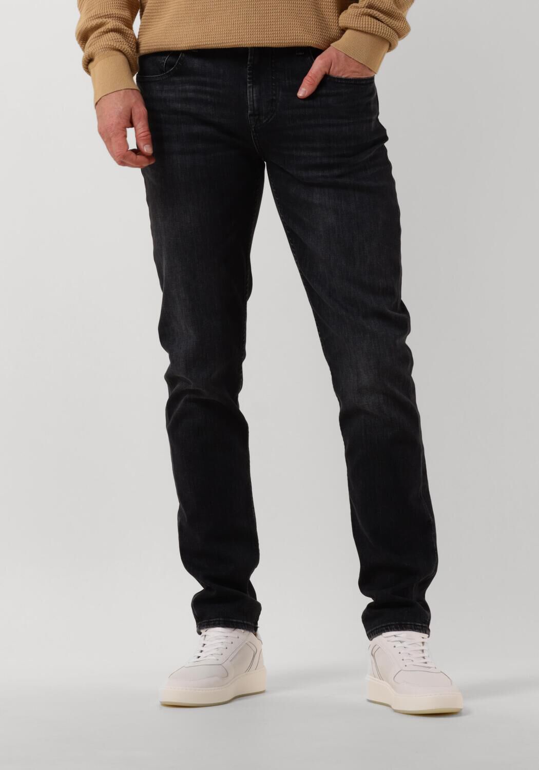 7 FOR ALL MANKIND Heren Jeans Slimmy Tapered Special Editon Stretch Tek Hyphen Antraciet