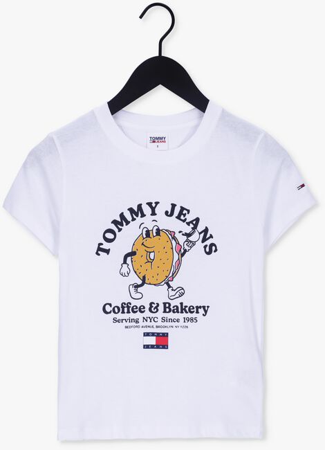 Gebroken | TOMMY Omoda T-shirt BABY TJW SS wit BAGELS TOMMY JEANS