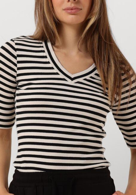 Zwarte INWEAR Top DAGNAIW STRIPED V T-SHIRT - large