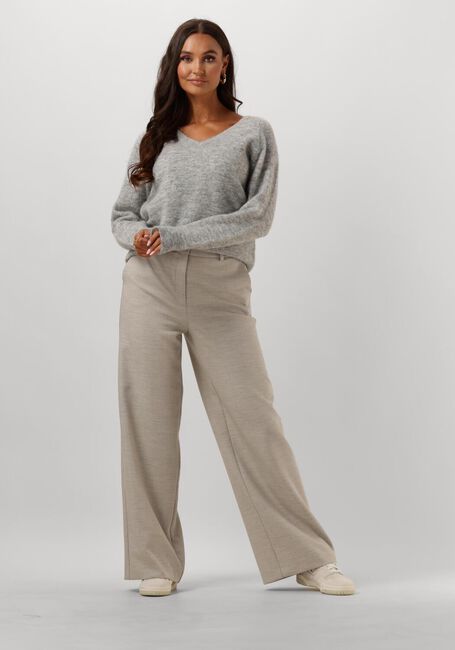 Creme SELECTED FEMME Pantalon SLFRITA-PAXA HW EXTRA WIDE PANT - large