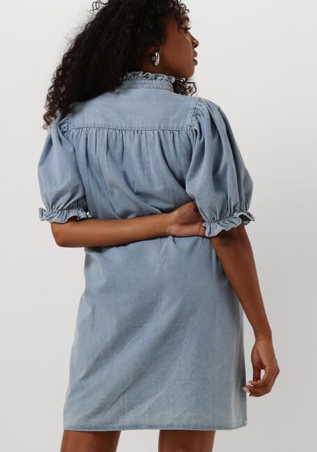 Lichtblauwe NEO NOIR Mini jurk ALMA DENIM DRESS - large