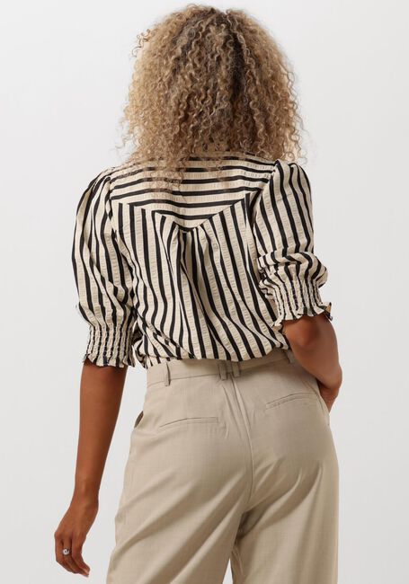 Creme NEO NOIR Blouse DIANA CONTRAST STRIPE BLOUSE - large