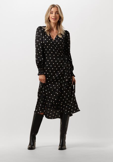 Zwarte NEO NOIR Midi jurk EVA RETRO DOT DRESS - large