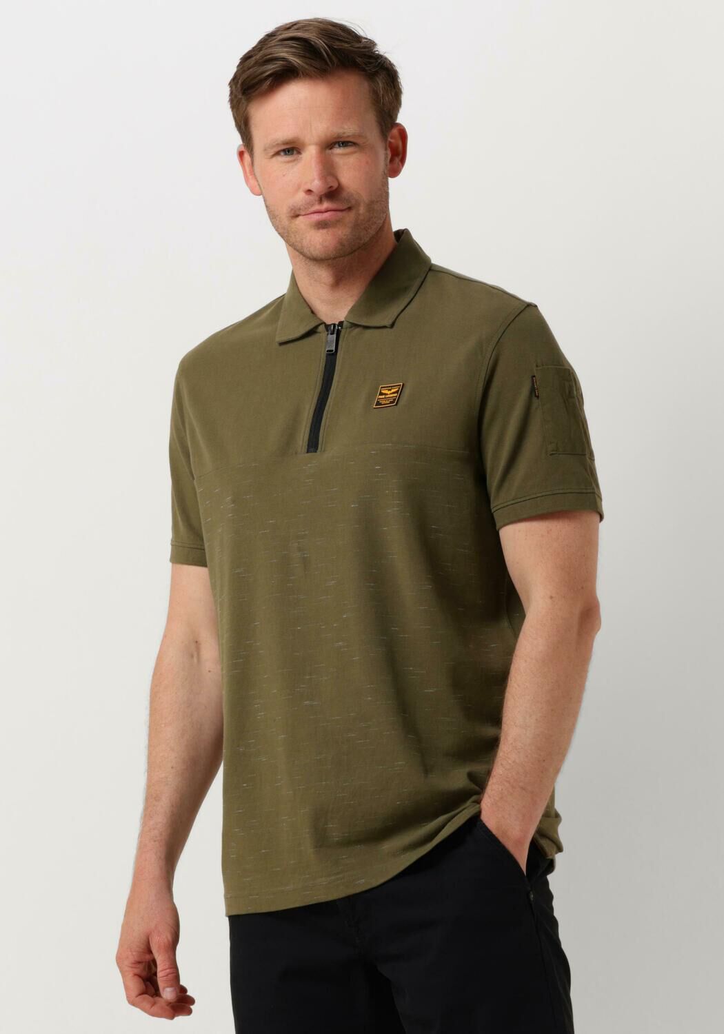 PME LEGEND Heren Polo's & T-shirts Short Sleeve Polo Cargo Injected Block Groen