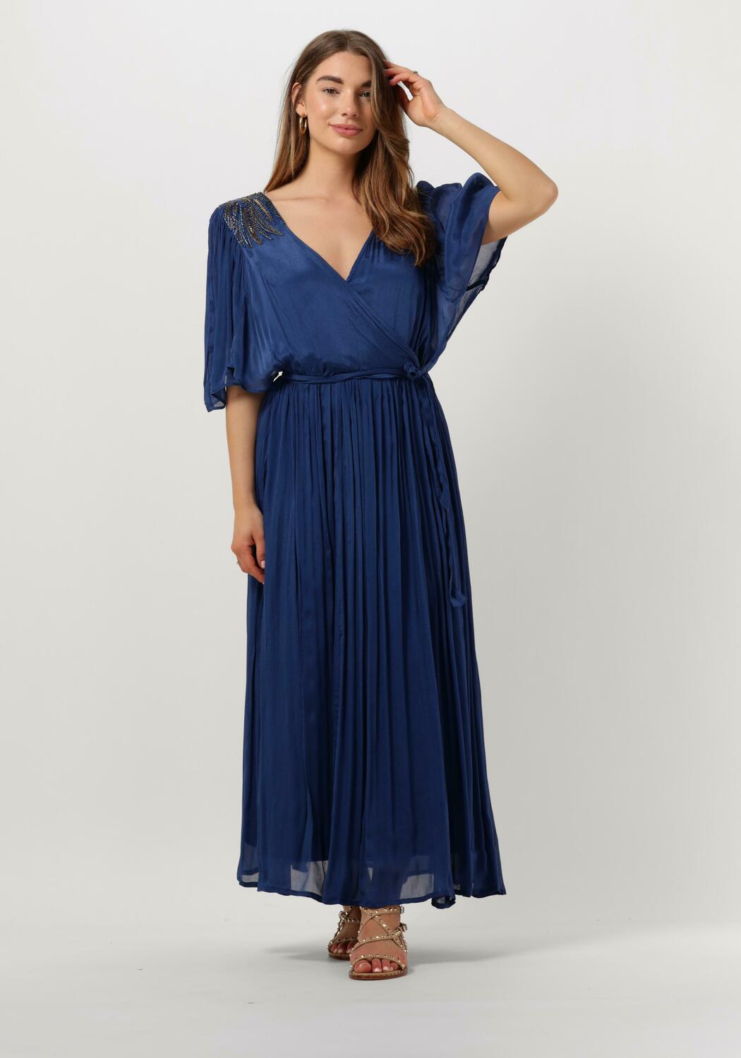 Blauwe Louizon Maxi Jurk Astral Omoda