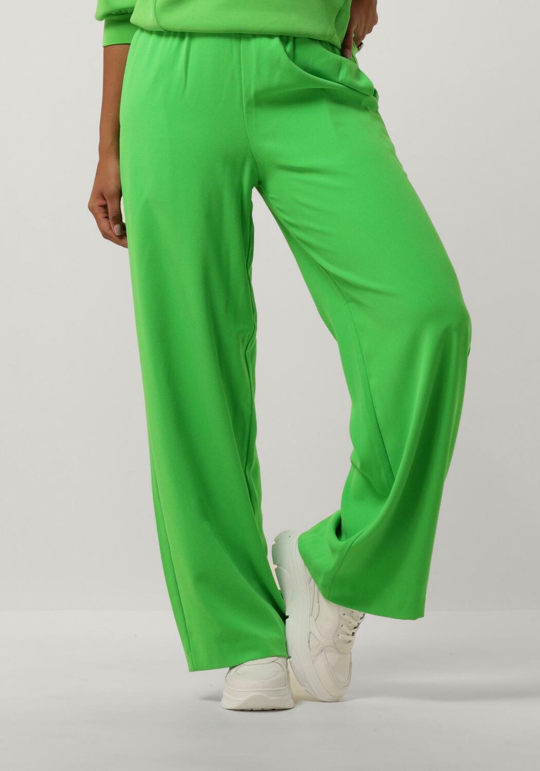 Groene SELECTED FEMME Wijde Broek SLFTINNI-RELAXED MW WIDE PANT N | Omoda