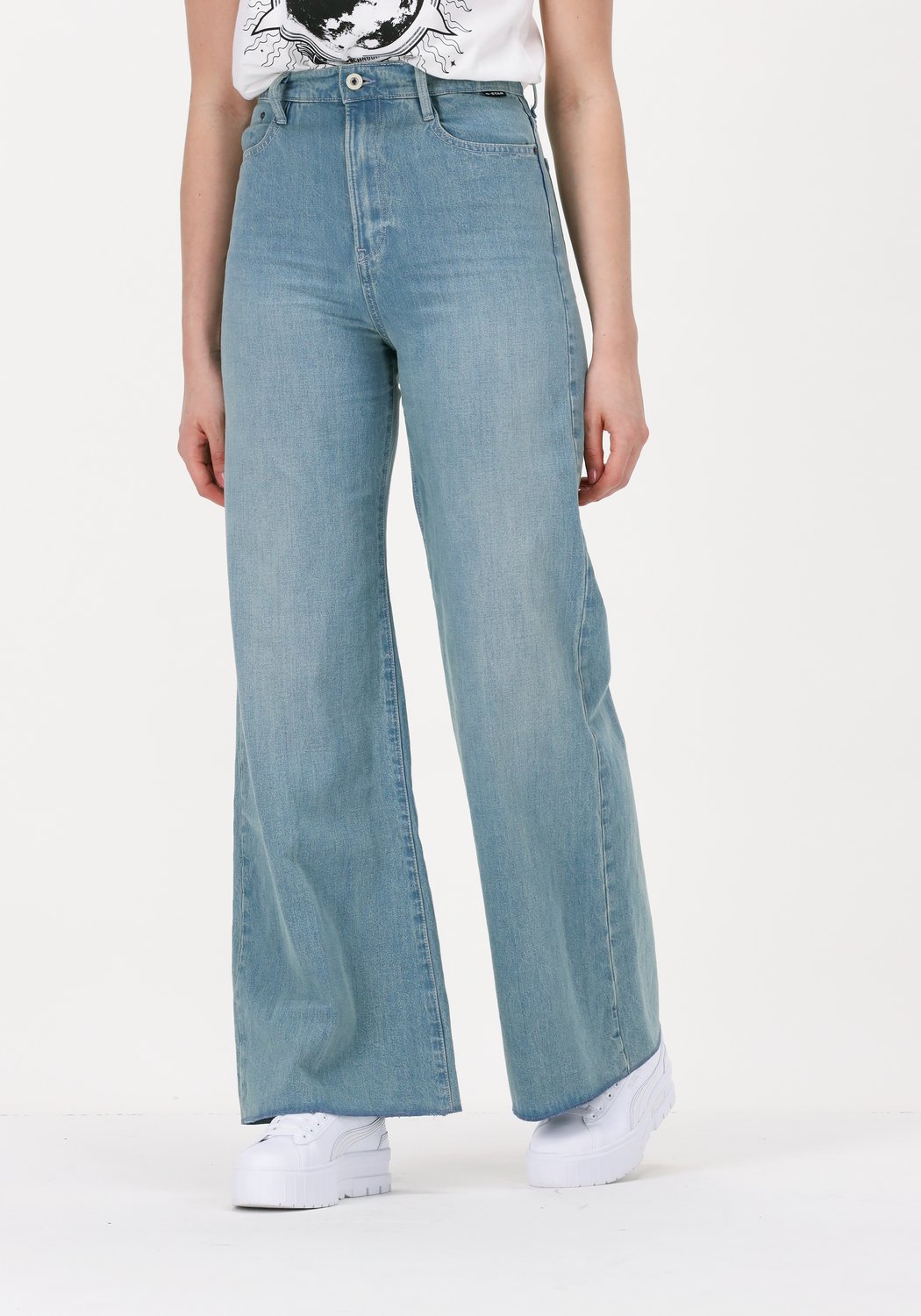 Blauwe G-STAR RAW Wide jeans DECK ULTRA HIGH WIDE LEG | Omoda